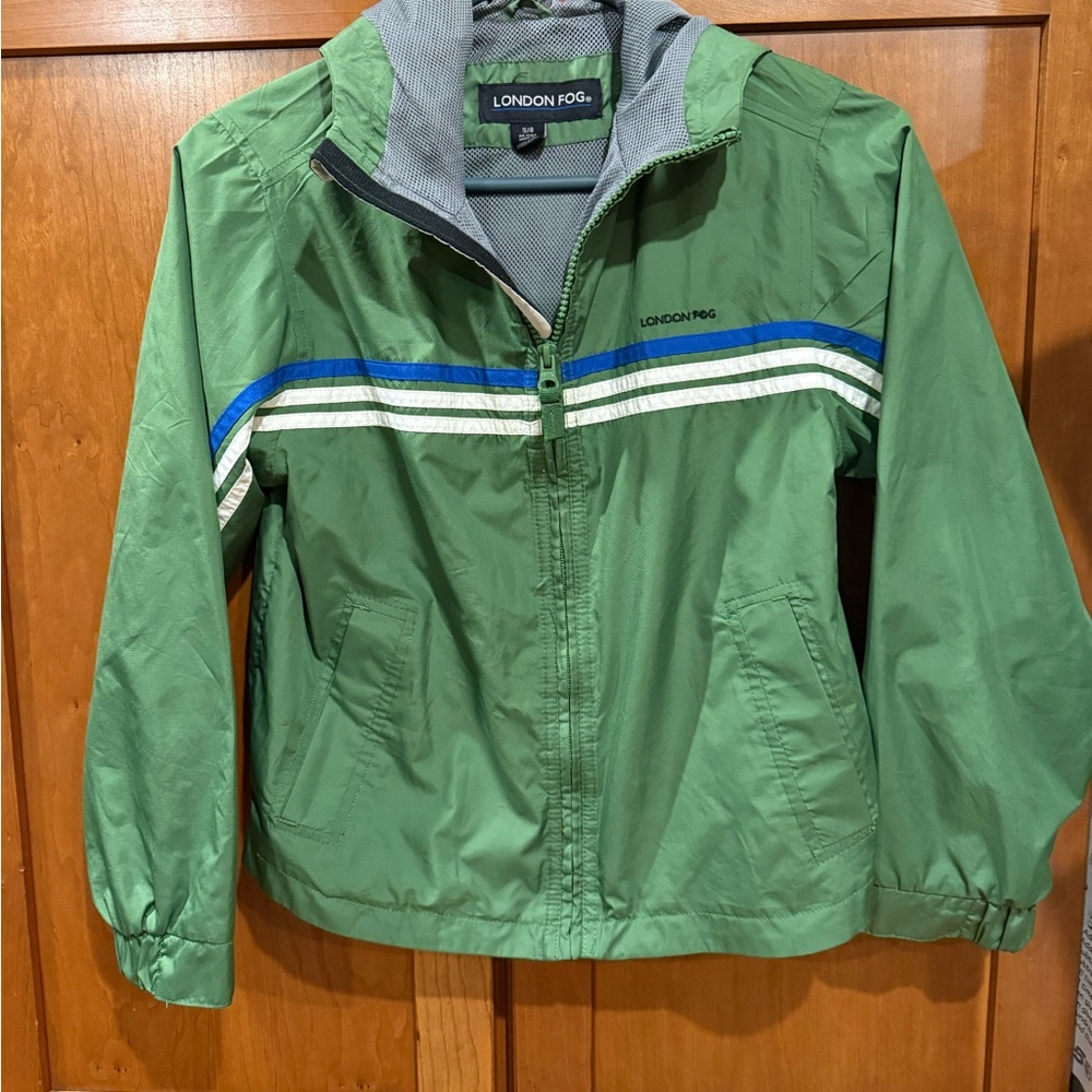 London Fog Kids Green and Blue Raincoat